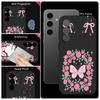 Vintage Flower Butterfly Case For Samsung Galaxy A56 A17 A26 A16 A36 A55 A54 A53 A15 S24 S25 FE S25 S22 S23 Ultra Plus Lanyard Soft Cover
