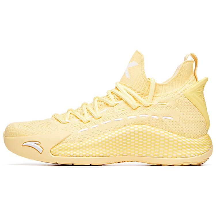 

PECHOIN x Anta Cushioning Slip Resistant Abrasion Resistant Mid top Basketball Shoes Women s Yellow White 122021102-2 39