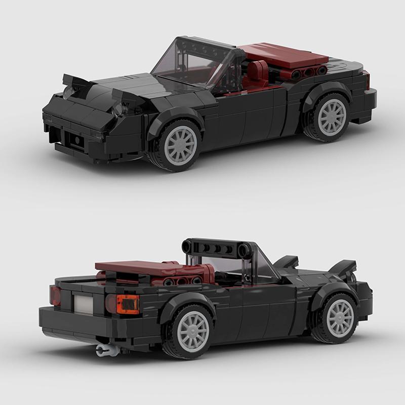 MOC Cabrio Open Cars City Sport Racers Runabout Building Blocks Bricks Supercar Vehicle Kids Toys Gift Cabriolet