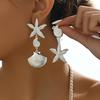 Retro Shell Starfish Tassel Earrings for Women's Accessories