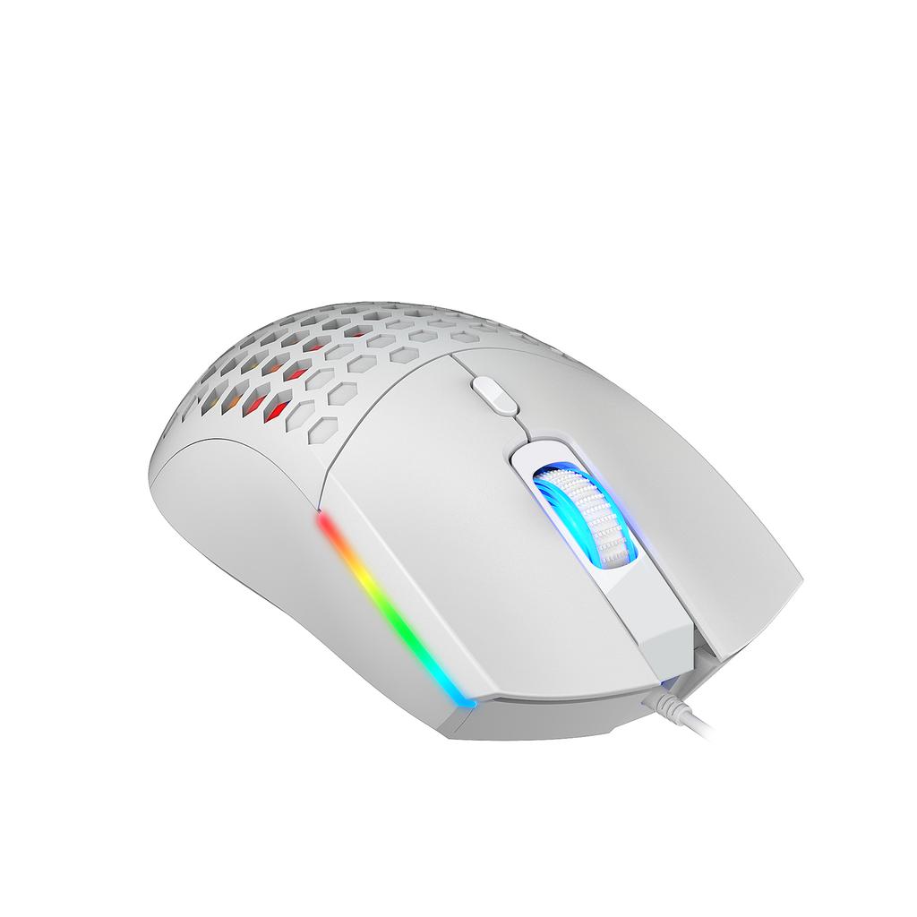 Wired Mouse Hollow Design with 6400DPI Colorful Backlit Ergonomic for Gaming and Working S500 Black
