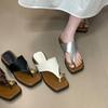 Set of Toe Cool Slippers Women's 2025 New High-heeled Wedge-heeled Beach Sandals Summer Flip-flops