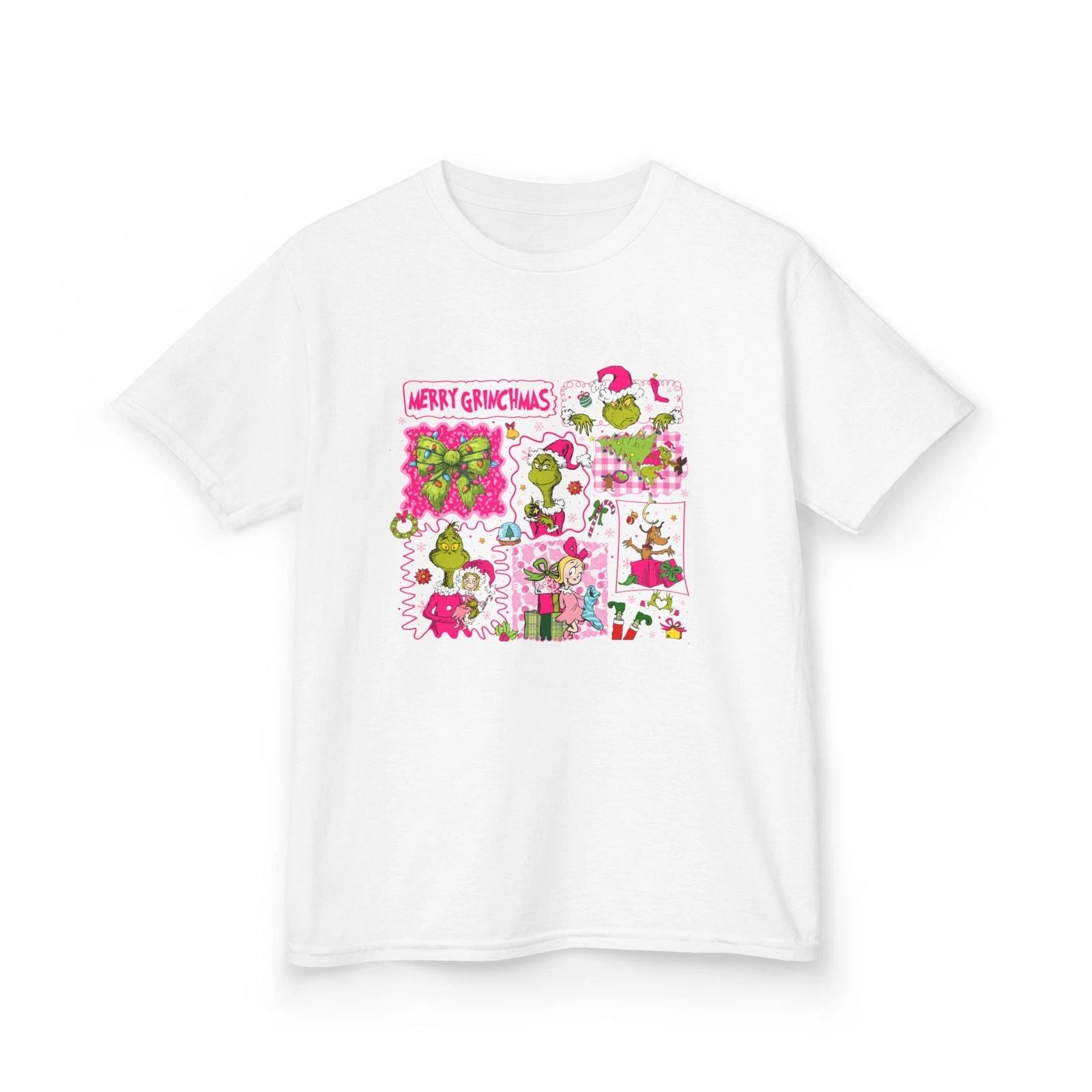 Cute Elf with Presents and Wreath Kids Tee | Merry Christmas Holiday S