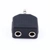 New 1X3.5mm Audio Plug Headphone Earphone 1 To 2 Earbuds Double Adapter Splitter