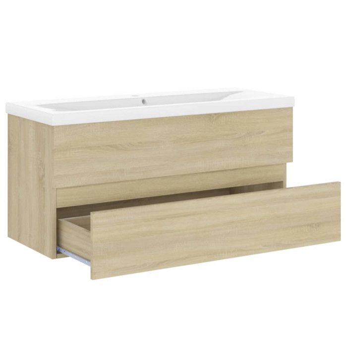 VidaXL Sink Cabinet with Integrated Sink Bathroom Cupboard Storage Unit Storage Cabinet Toilet 3071570
