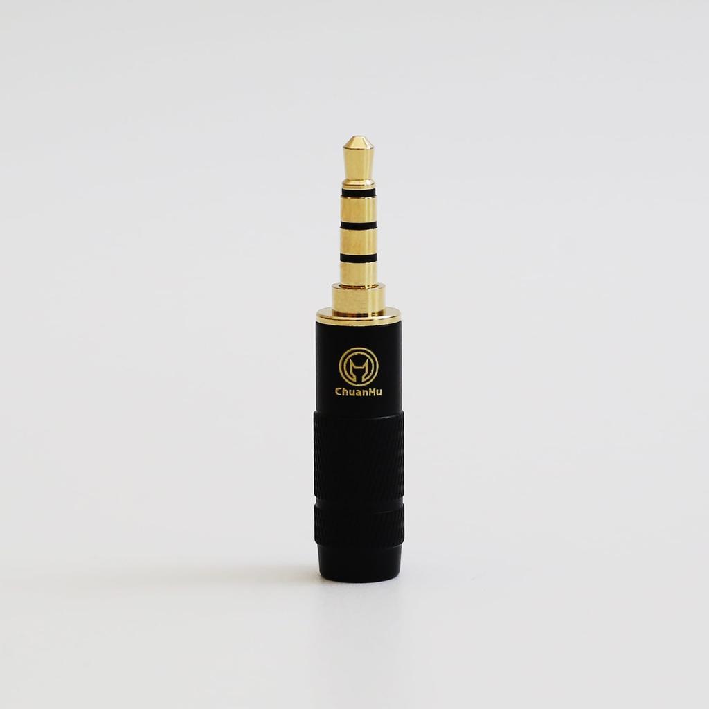 [Kawaki] DIY Audio Plug 3.5mm 3-pole Stereo Gold-plated Terminals Metal Shell Cable Making AUXHeadphone Compatible [P188] 8 Pieces