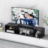 Elevated TV Stand with Storage and Height-Adjustable Bracket