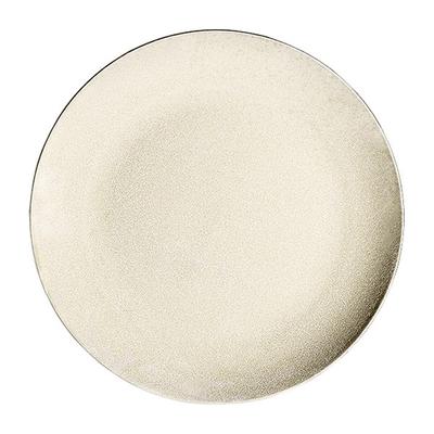 Piatto Orientale, 18cm, Argento e Bianco, Semplice, Elegante, Piatto Rotondo, Piatto da Dessert, Smalto Variato, Riscaldabile nel Microonde, Lavabile in Lavastoviglie, Made in Japan,