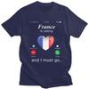 La Francia Chiama e Devo Andare T-shirt da Uomo Tshirt Moda Regalo San Valentino Maglietta T-shirt Bandiera Francese