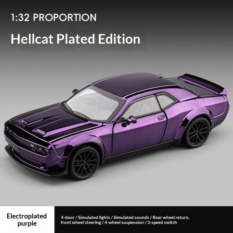 Challenger Hellcat STR alloy car imitates real American muscle car model boy toy car collection ornaments