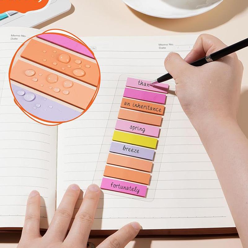 200PCS Page Markers Sticky Note Page Labels Reusable File Index Sticker Tabs Waterproof File Flags Morandi Stickers BQB02