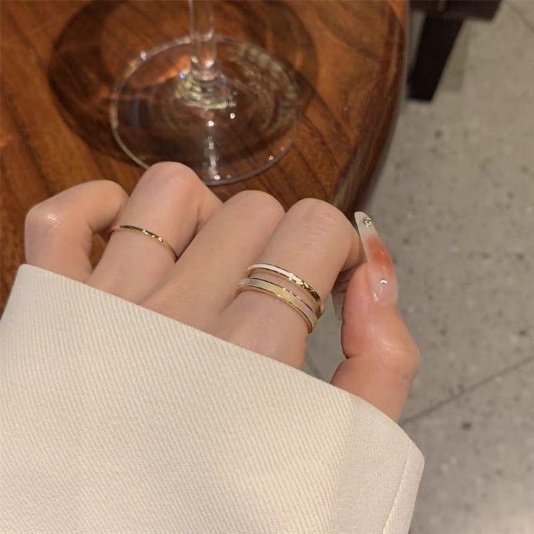Damen Nische Offener Mund Leichter Luxus Kreis Ring