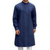Arabic Style Fashion Simple Long Length Mens Shirt Muslim Robe Thobe Comfortable Soft Fabric Traditional Islamic Clothing Daily Prayer Casual Wear