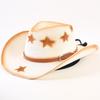 Popular Western Cowboy Straw Hat Men's and Women's Fashion Shade Straw Hat Classic Outdoor Western Cowboy Hat