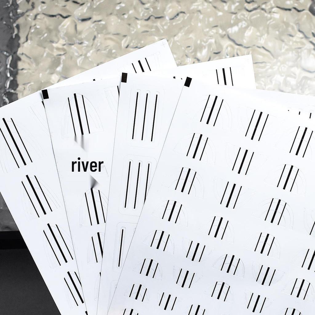 Transparent Multi-Purpose French Manicure Template Stickers with Art Lattice Pattern