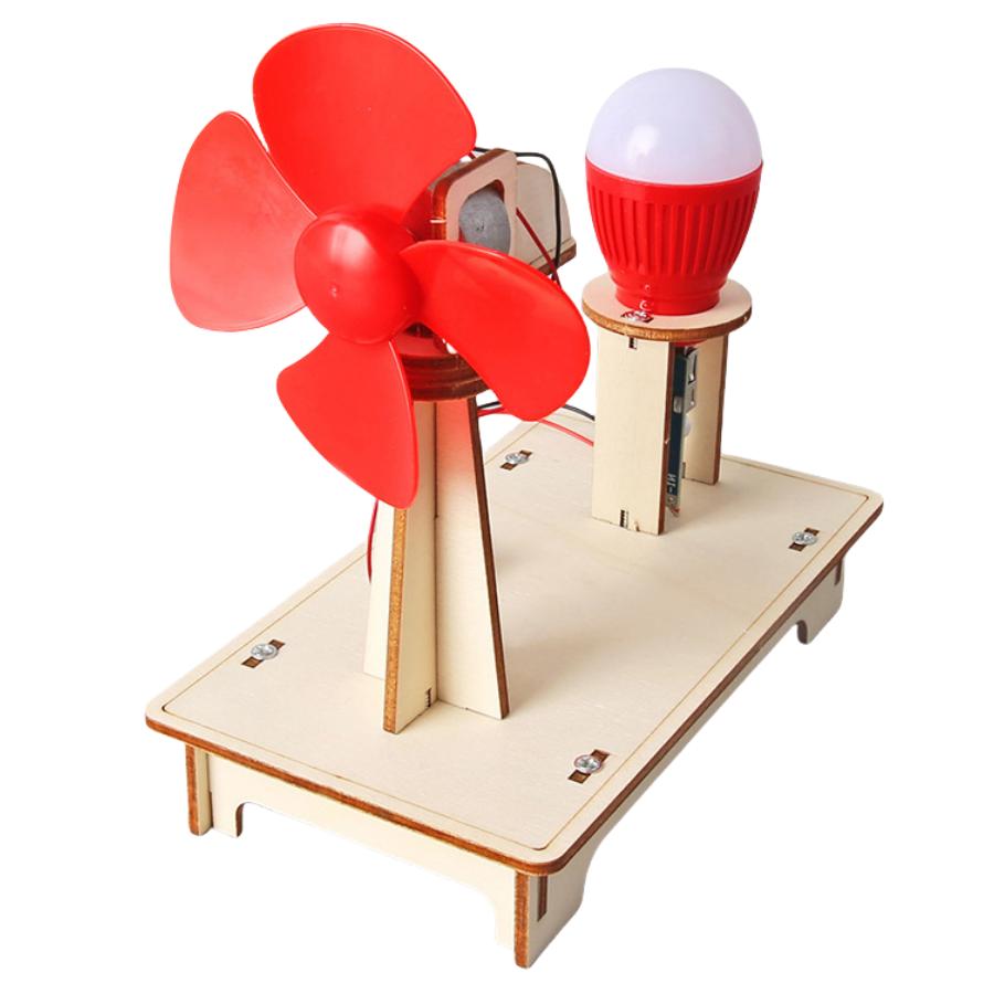Diy Handmade Wooden Wind Generator Model Kids Science Toy Funny Technology Physics Kit Educational Toy For Children Learning Toy