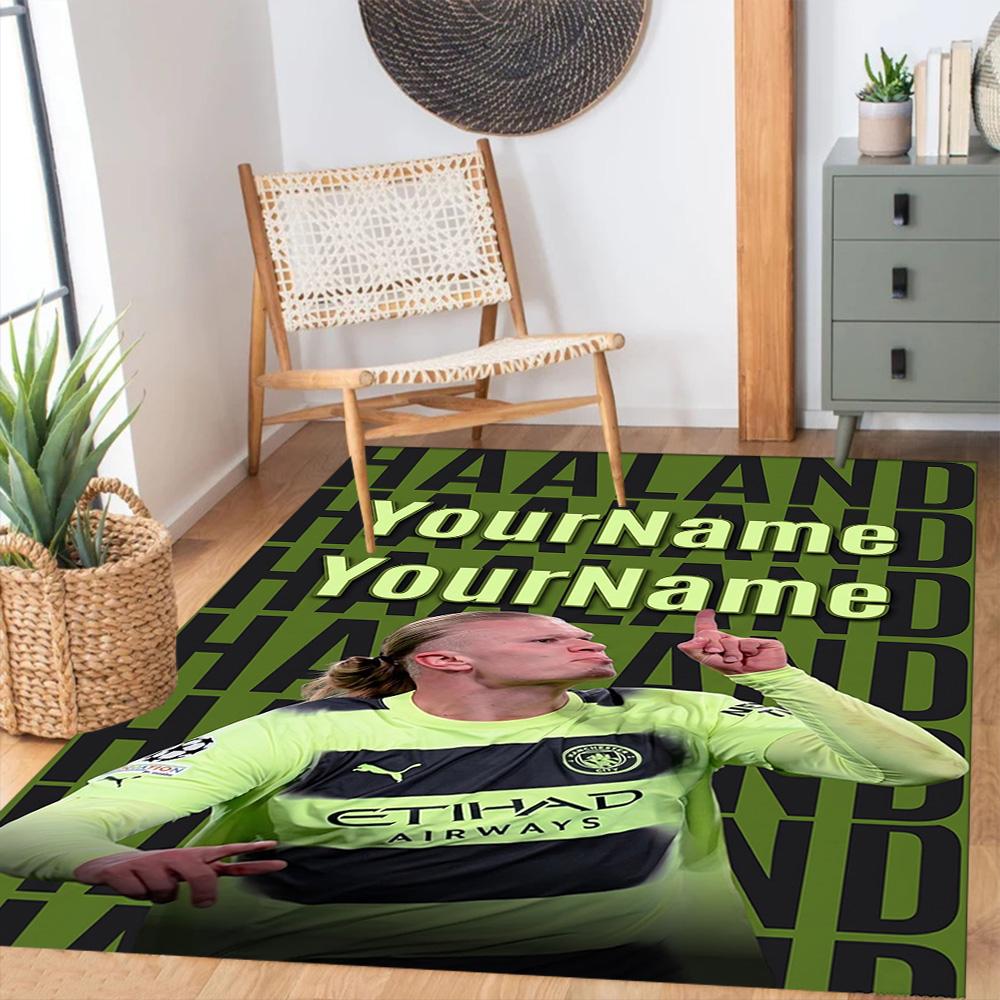 Haaland 243 Personalized Name Carpet Suitable for Decorate Room Study Room Living Rooms Balcony Anti-slip Rug Decorate Offices