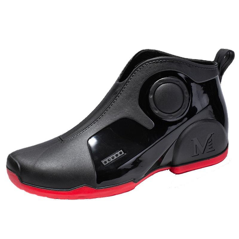 Men's Fashion Ankle Rain Shoes 2024 Winter Outdoor Waterproof Work Shoes Fashion Short Boots Car Washing Rubber Men's Shoes