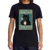 Men's T-shirt High Quality 100% Cotton Funny Cat Drinking Coffee Printing Summer Casual Cool Loose Men O-neck T-shirt Male Tops
