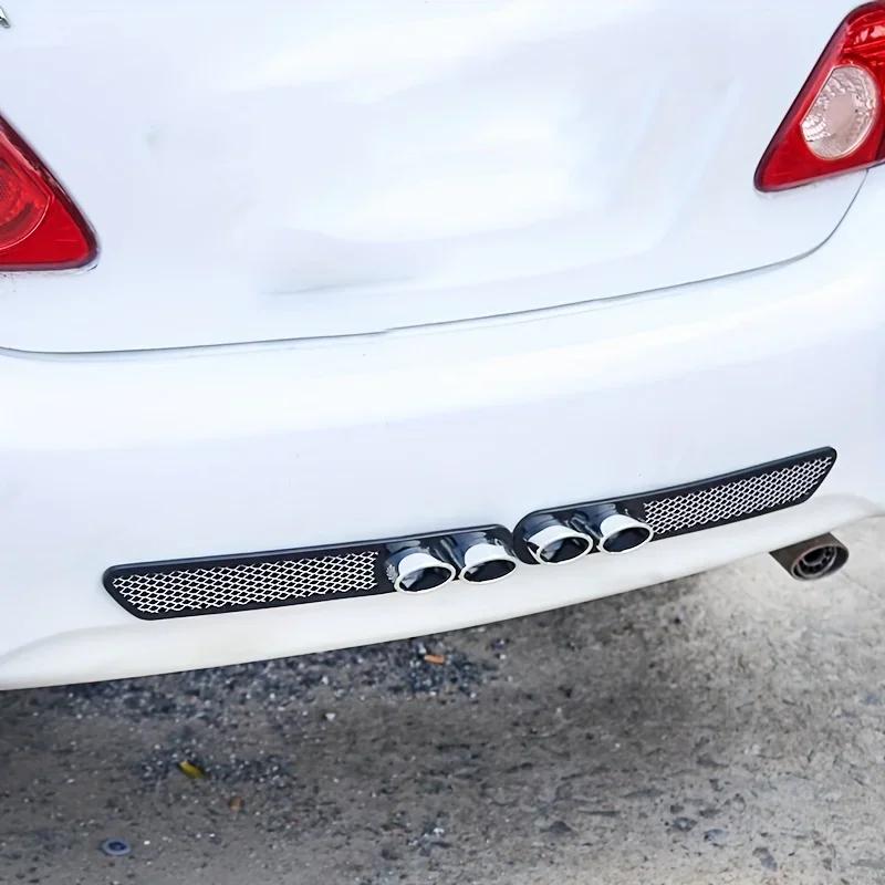 1Pair Universal Vent Grid Exhaust Muffler Pipe Car Auto Styl in g Fake Decorative Car Decorative Tuyere Fake Exhaust Hole