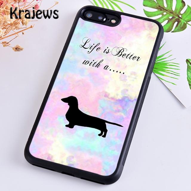 Krajews Dachshund Dog Ballon Soft Phone Case Cover For iPhone 14 5 6s 7 8 Plus XR XS 11 12 13 Pro Max Samsung S21 S22ultra Plus