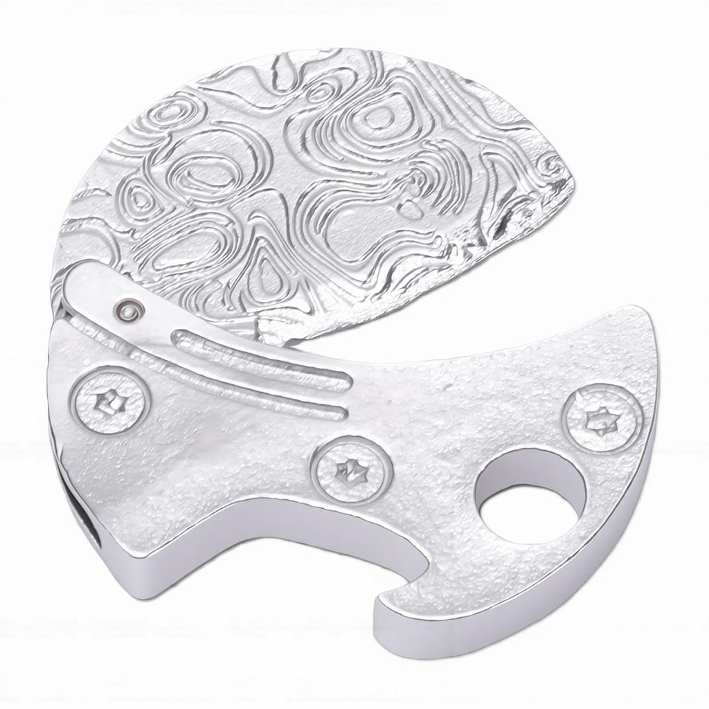 Mini Bottle Opener Cutter Lightweight Multifunctional Bottle Opener Keychain Tool Everyday Carry Tool Ti Alloy Damascus