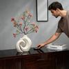 A Top-quality Plastic Vase Hollow Nordic Modern Vase Modern Home Decor Living Room Bookshelf Place Vases