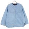 GALERIE VIE Blue Selvitch Denim Colorless Quilt Blouse Jacket F blueUsed