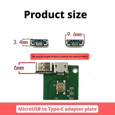 M85k MicroUSB auf Typ-C Adapterplatine DIY Reparatur- und Modifikationsteile unterstützen Laden und USB 2.0 Datenübertragung