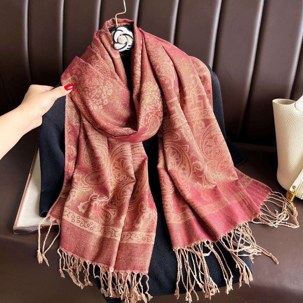 Luxury Brand Autumn Cashmere Pashmina Shawl Lady Wrap Warm Winter Scarves Design Print Female Foulard Hijab Stoles Scarf