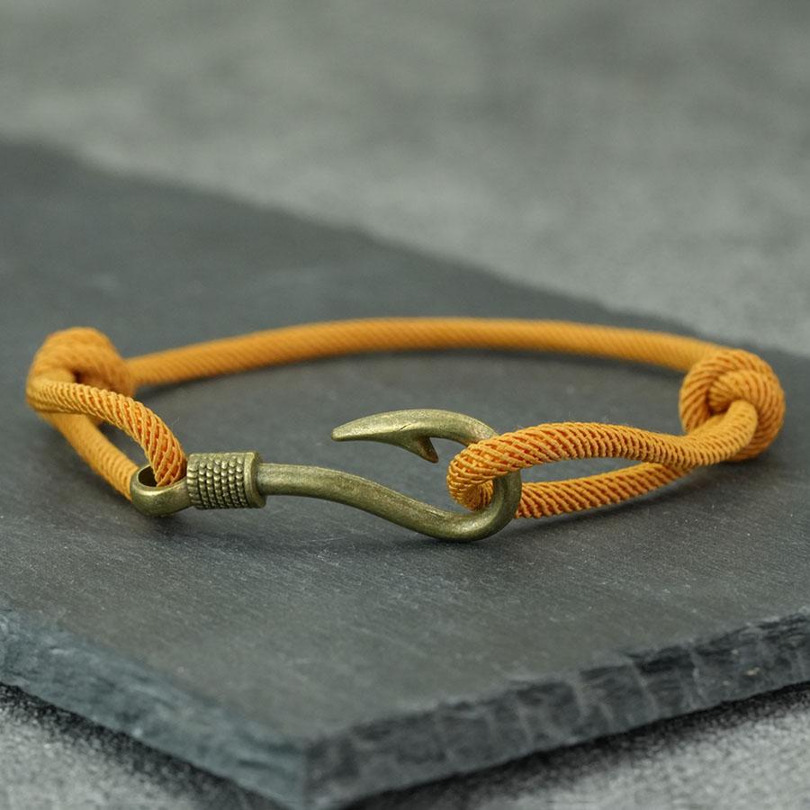 Vintage Fishhook Bracelet Men 10 Colors Available Environmentally Friendly Material Sports Sweat Absorbing Braslet Adjustable