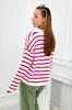 Pull Rayé Fuchsia