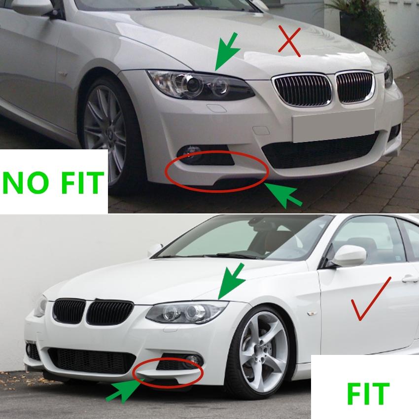 Car Front Bumper Side Splitter Cover Air Vent Intake Lower Spoiler Canards For BMW 3 Series E92 E93 LCI M Sport 2010-2014 M-Tech