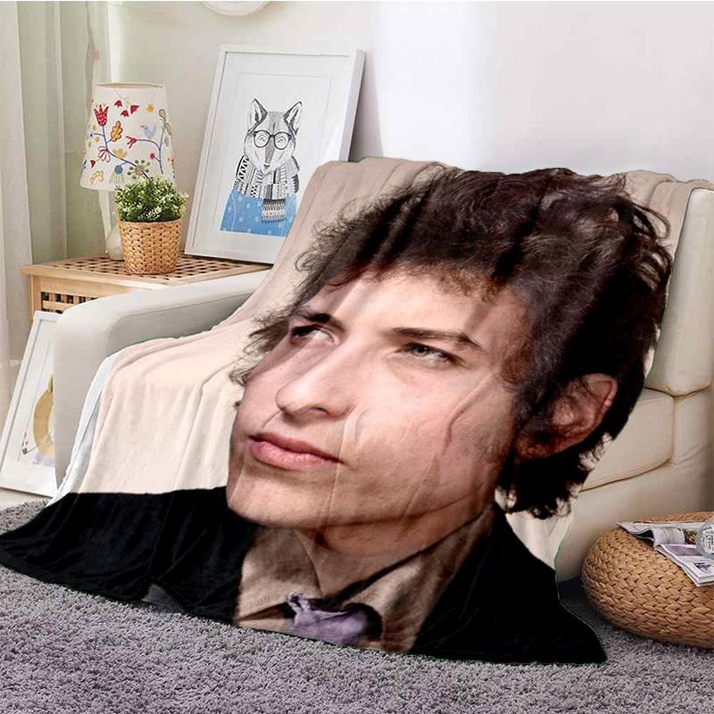 Retro Cool B-Bob Dylan Merchandise Blanket Fleece Home Popular Singer Throw Blanket Cozy Ultra-Soft for Couch Quilt