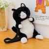 New Seth Dudu Striped Simulation Lying Down Cat Kitten Doll Children Sleeping Soothing Doll Birthday Gift