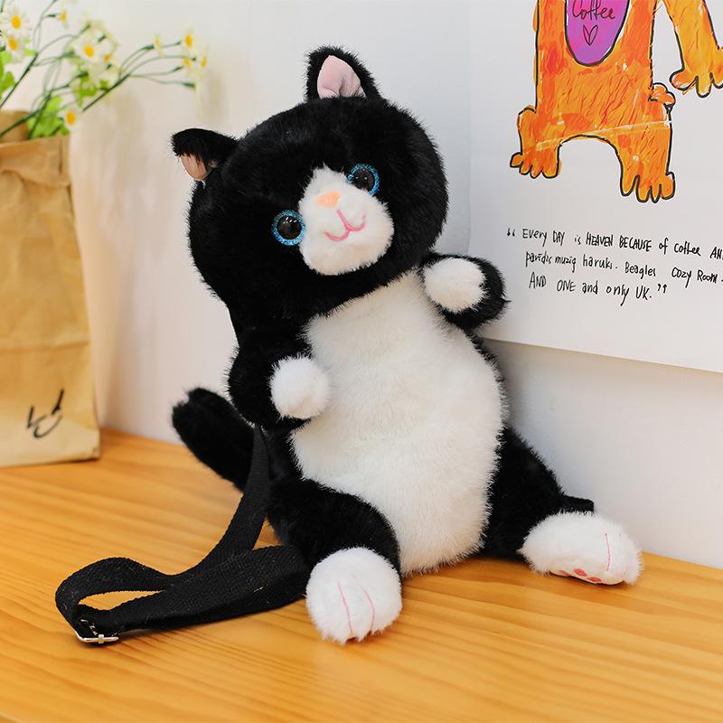 New Seth Dudu Striped Simulation Lying Down Cat Kitten Doll Children Sleeping Soothing Doll Birthday Gift