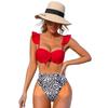 Bikini de mujer Sexy traje de baño de cintura alta traje de baño de playa Push Up traje de baño de verano femenino