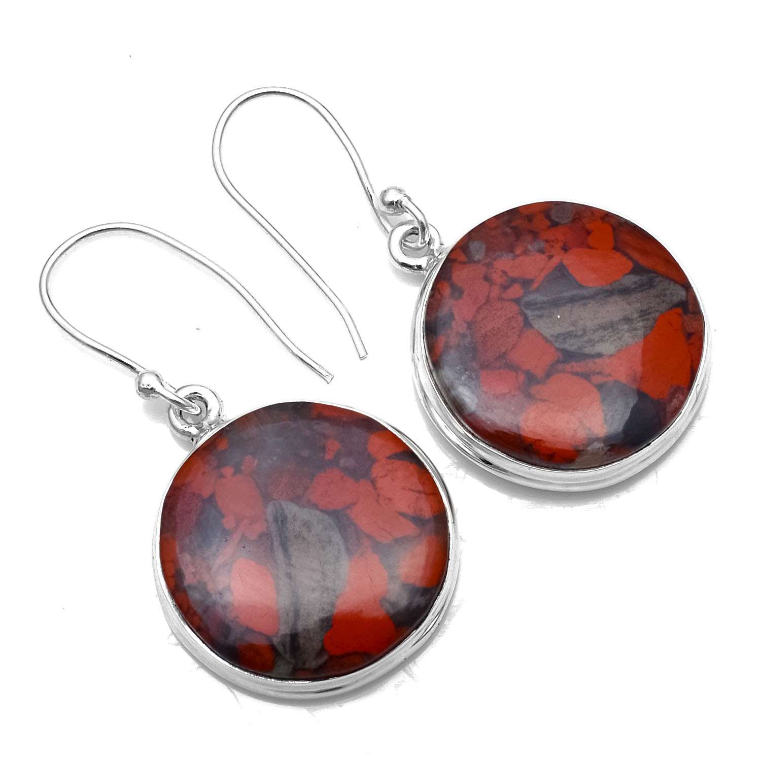 

Poppy Jasper Gemstone Earrings Solid 925 Sterling Silver Handmade Earrings Jewelry Gift For Women And Girls E-1183