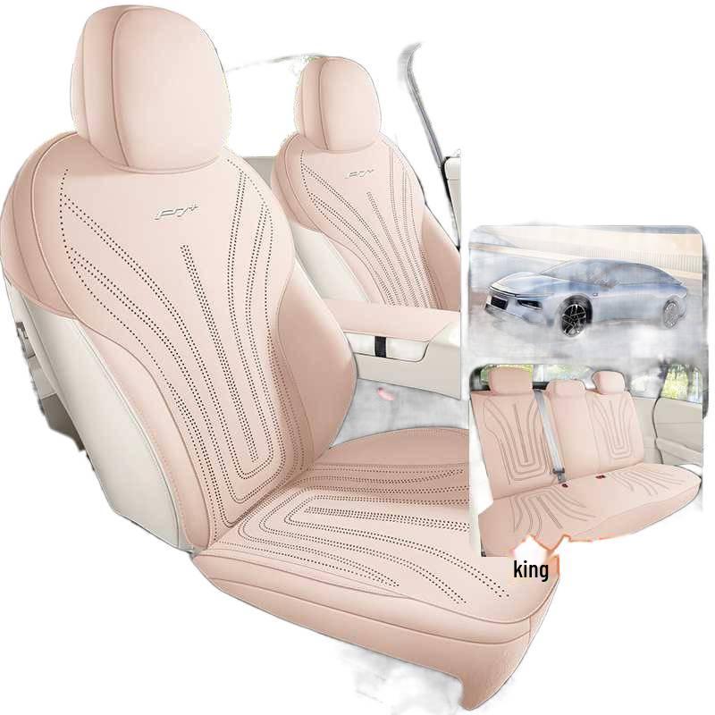 XPeng P7+ Breathable Suede Car Seat Cushions, Semi-Enclosed, All-Season