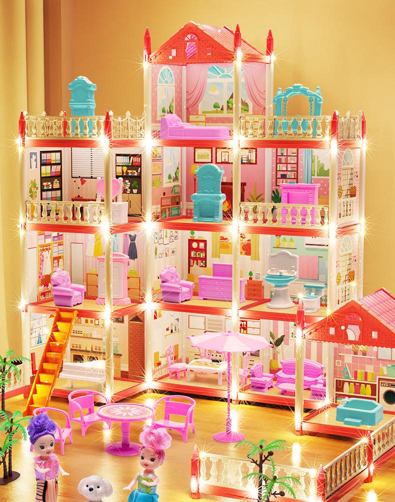 Children's Pretend Play Castle Dollhouse - Educational, Assembled, Birthday Gift for Girls