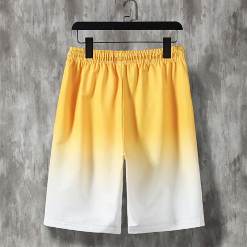 Summer Sports and Leisure Ice Cool Suit Men's Short-sleeved Trend Gradient Shorts Two-piece Set