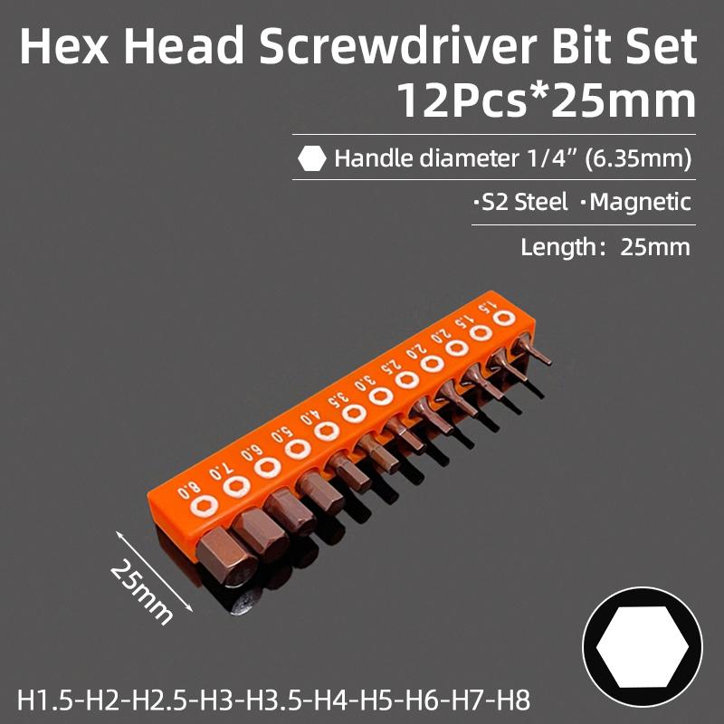 Cheie Allen cu cap hexagonal, set de burghie, 25/60 mm, metrice, imperiale, SAE, șurubelnițe magnetice, biți, burghiu electric, scule de mână, accesorii