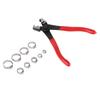 80PCS Hose Clip Assortment Kit Stainless Steel Single Ear Pipe Clamps with Clamping Pliers