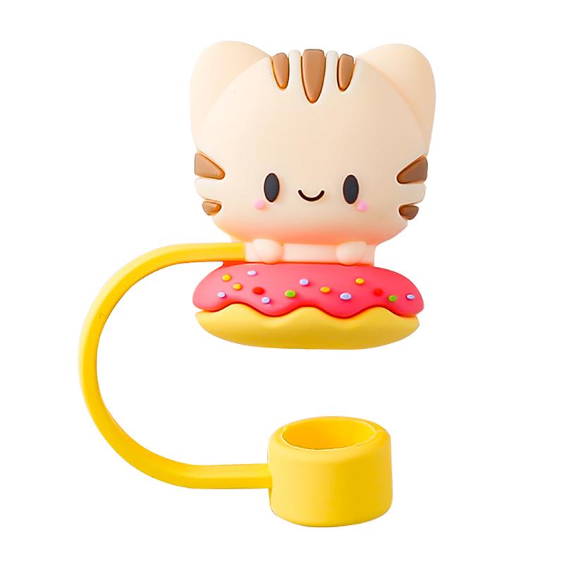 1Pc Silikon Abdichtung Stroh Stecker Wiederverwendbare Trinken Staub Kappe Cartoon Stecker Tipps Abdeckung Anzug Küche Tasse Diy Zubehör