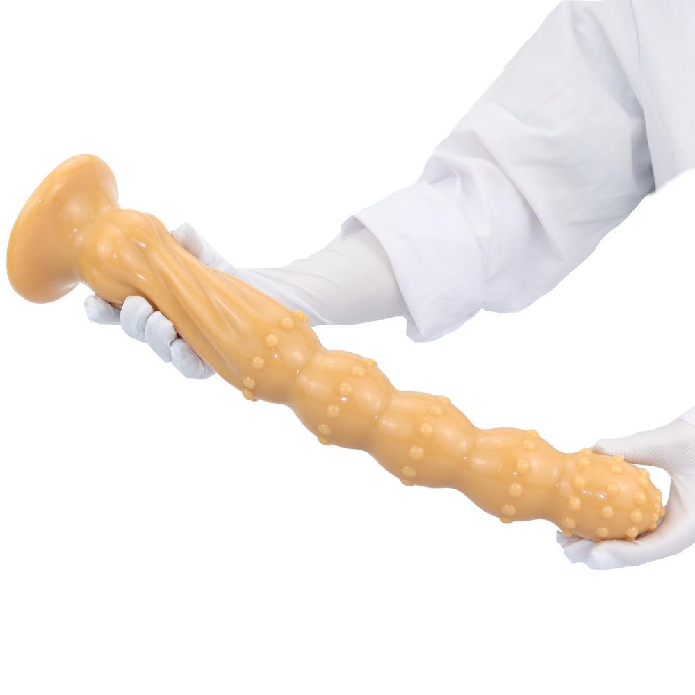 47*7cm Jumbo Pull Bead Anal Plug with Suction Cup - Long Bumps Threaded Octopus Expander