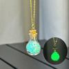 Luminous Magic Potion Glass Bottle Pendant Necklace Fashion Creative Jewelry For Men and Women Halloween Gifts