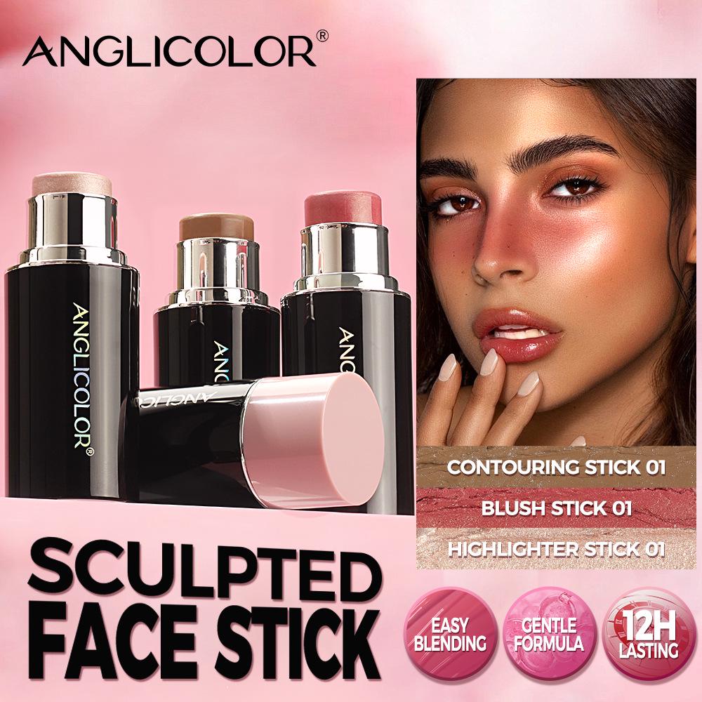 Highlighter and Contour Stick: 3D Brightening, Under-Eye Concealing, Face Blush Cream