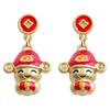 Chinese Style Snake Year Drop Earring Heart 2025 Women Earrings Creative New Year Earrings  Women