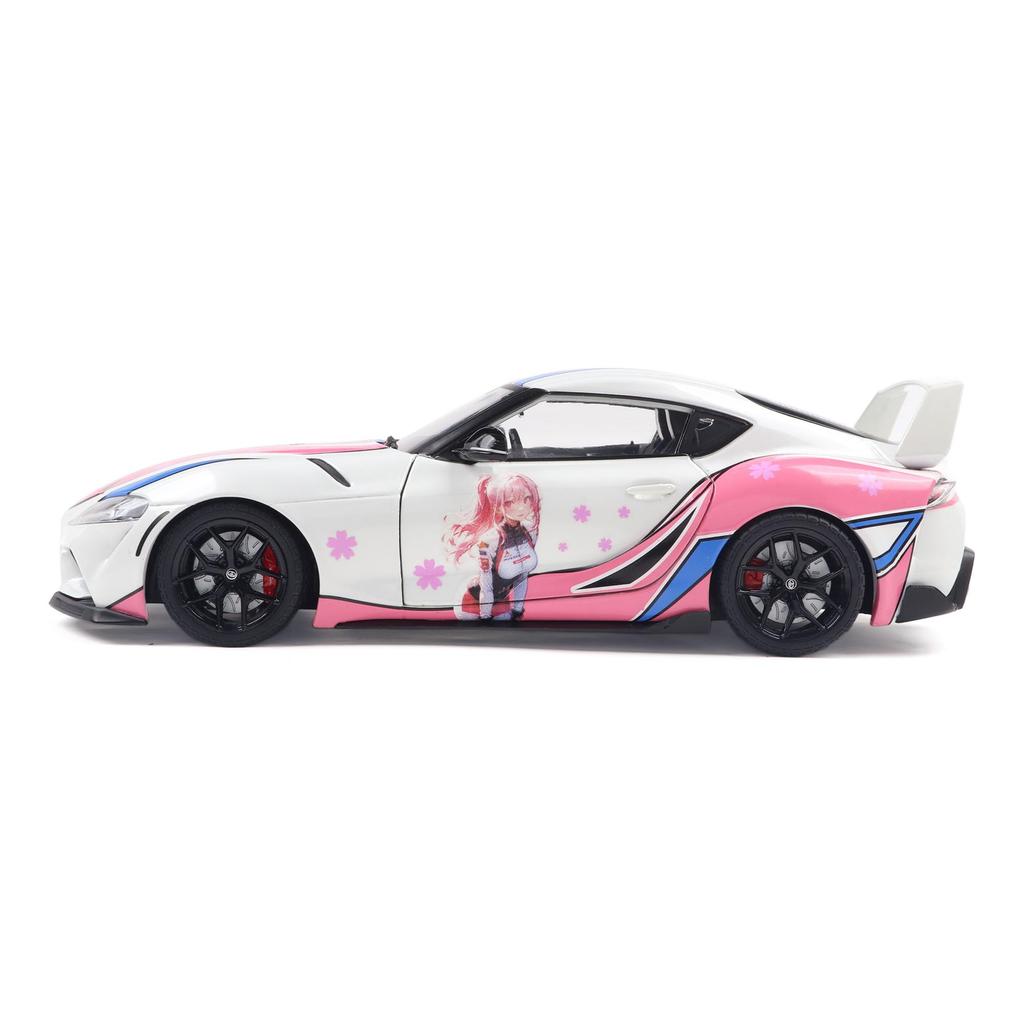 SOLIDO Toyota GR Supra Solido Works Itasha 2024 Finished Model S1809008 1/18 (White/Pink)