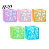 Soft Stress Balls Ice Cube Relief Toy, Glow-in-the-Dark Snowflake Filled Cube, Sensory Toy Luminous Clear Adults and Kids